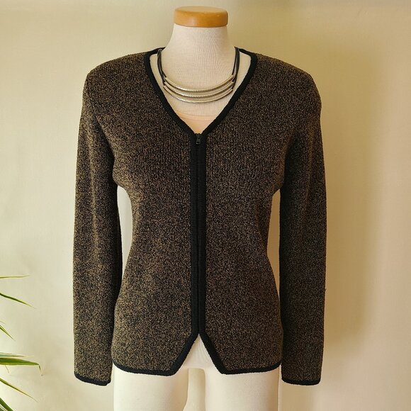 Tribal Front Zip V Neck Cardigan/Sweater - Picture 5 of 6